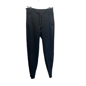 Lululemon Athletica Black Jogger Pants W/ Drawstring Waistband & Ribbed Small